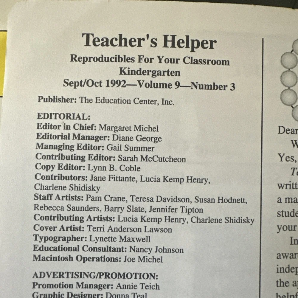 Vintage Teacher's Helper Activity Books Lot of  9 1992-2000 Never Used Worksheet